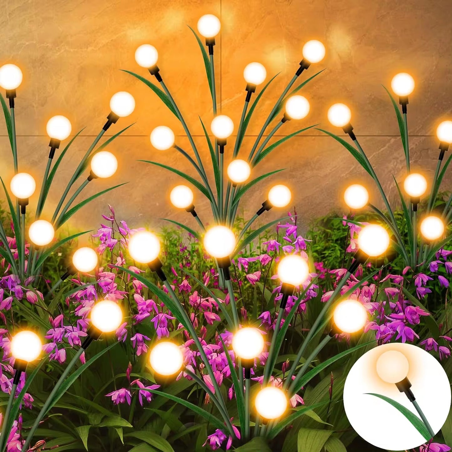 Luces Solares de Jardín para Exteriores, 12 LED – Decorativas, Impermeables, Tipo Disco, para Patio, Caminos, Césped y Senderos