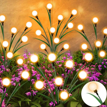 Luces Solares de Jardín para Exteriores, 12 LED – Decorativas, Impermeables, Tipo Disco, para Patio, Caminos, Césped y Senderos
