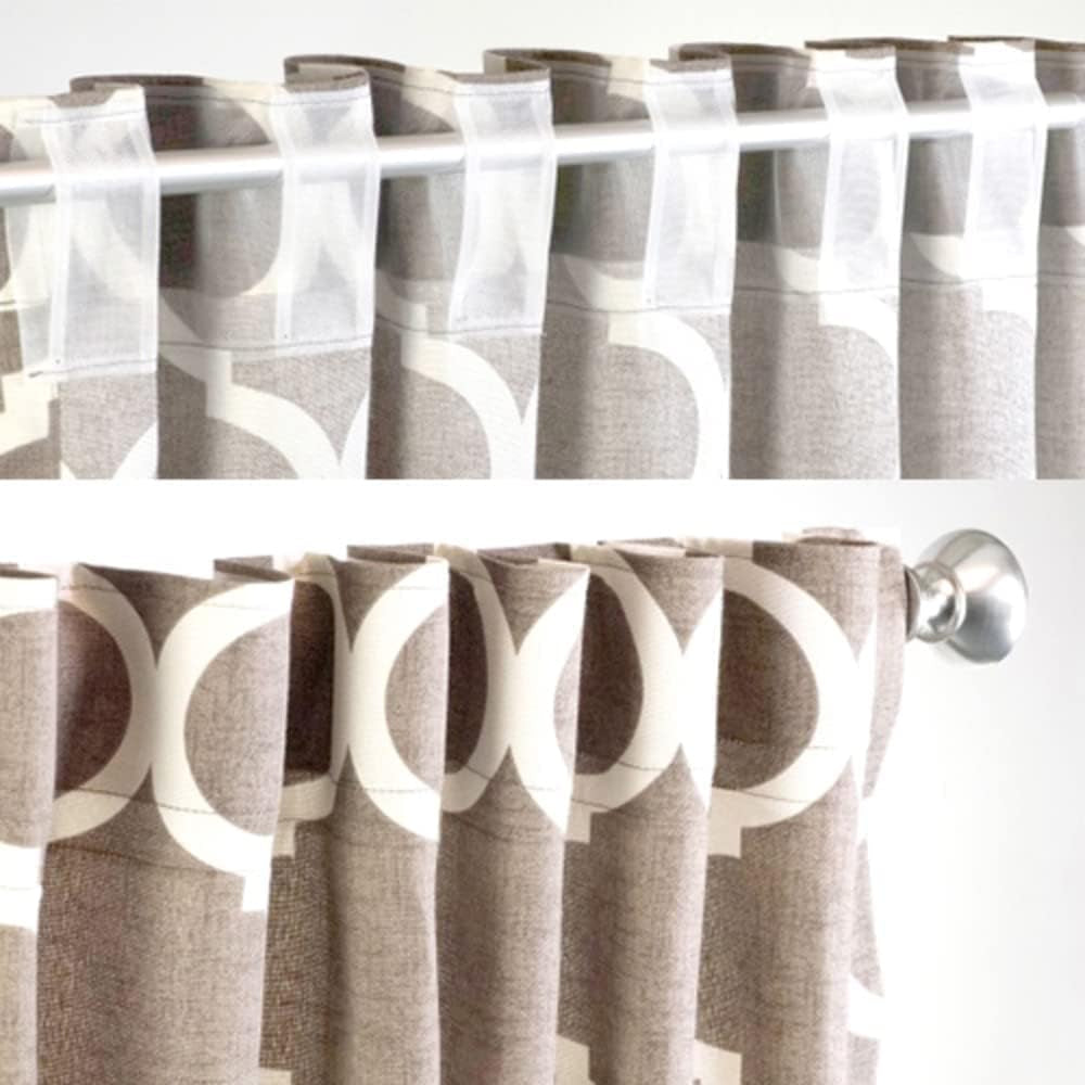 Hoonng Cinta Cortinas Para Barra Con Presilla Oculta, Transparente, Estilo 1, 3 Mtrs.
